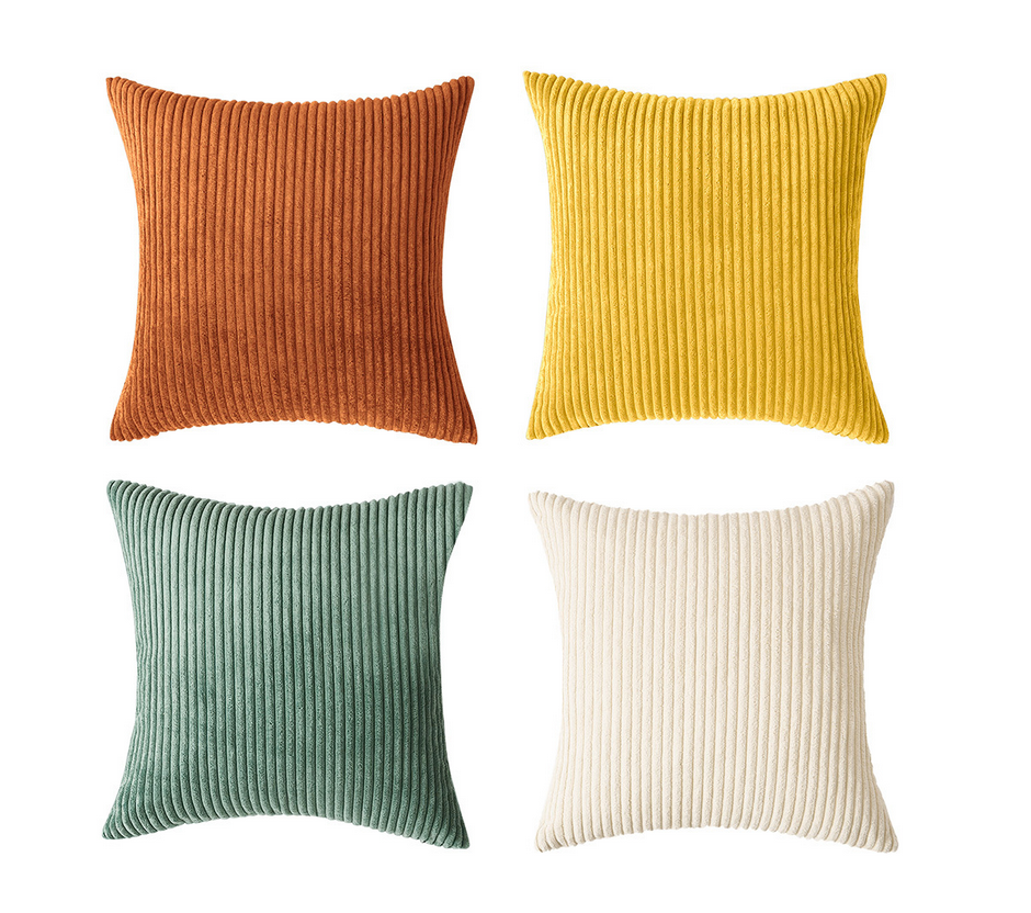 4 Piece Ardian Corduroy Velvet Cushion Cover Set — view 2